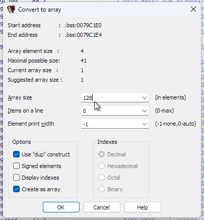 Convert to array