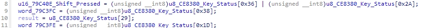 Key status update